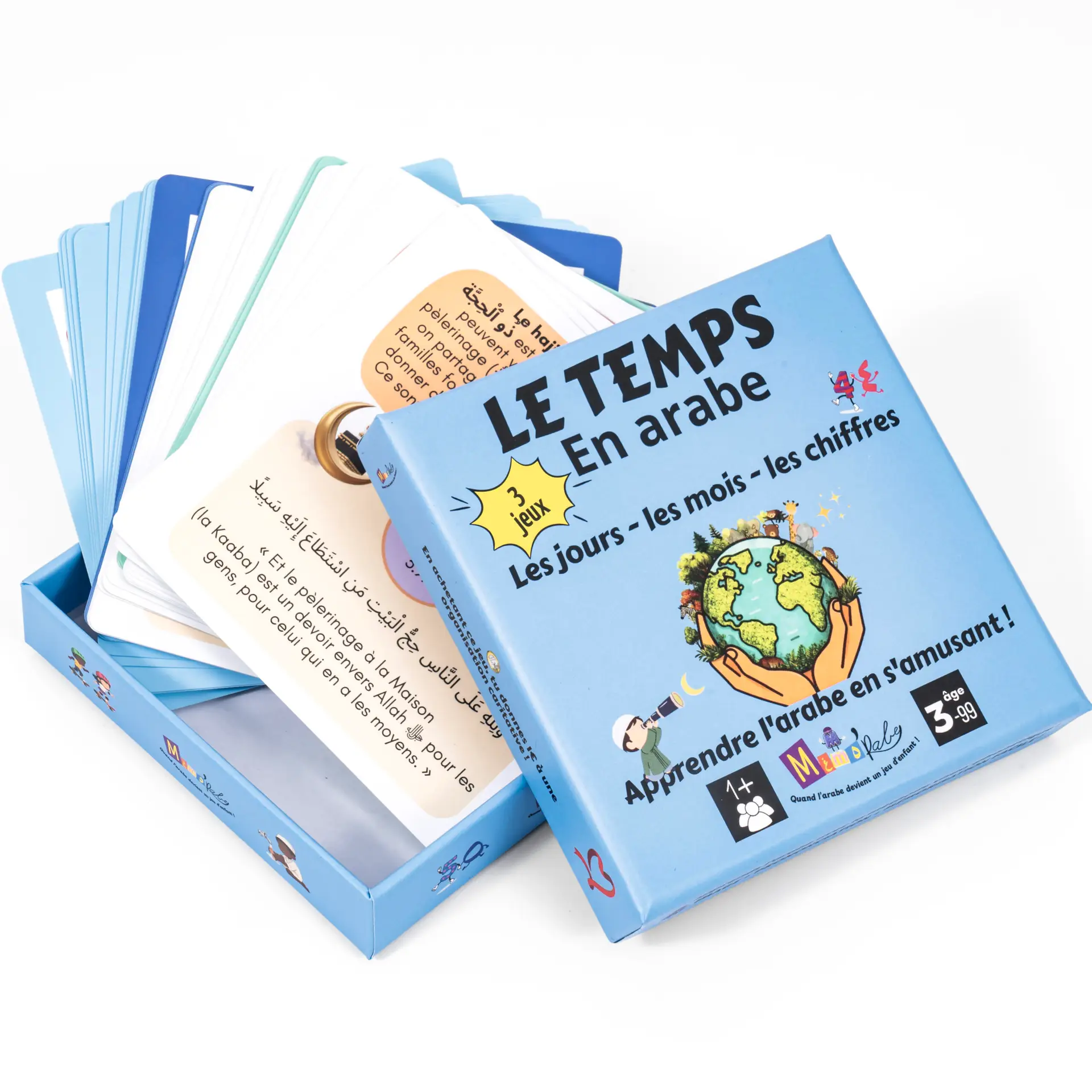 Jeux de cartes : Le temps en arabe (trio de jeux) – Image 2