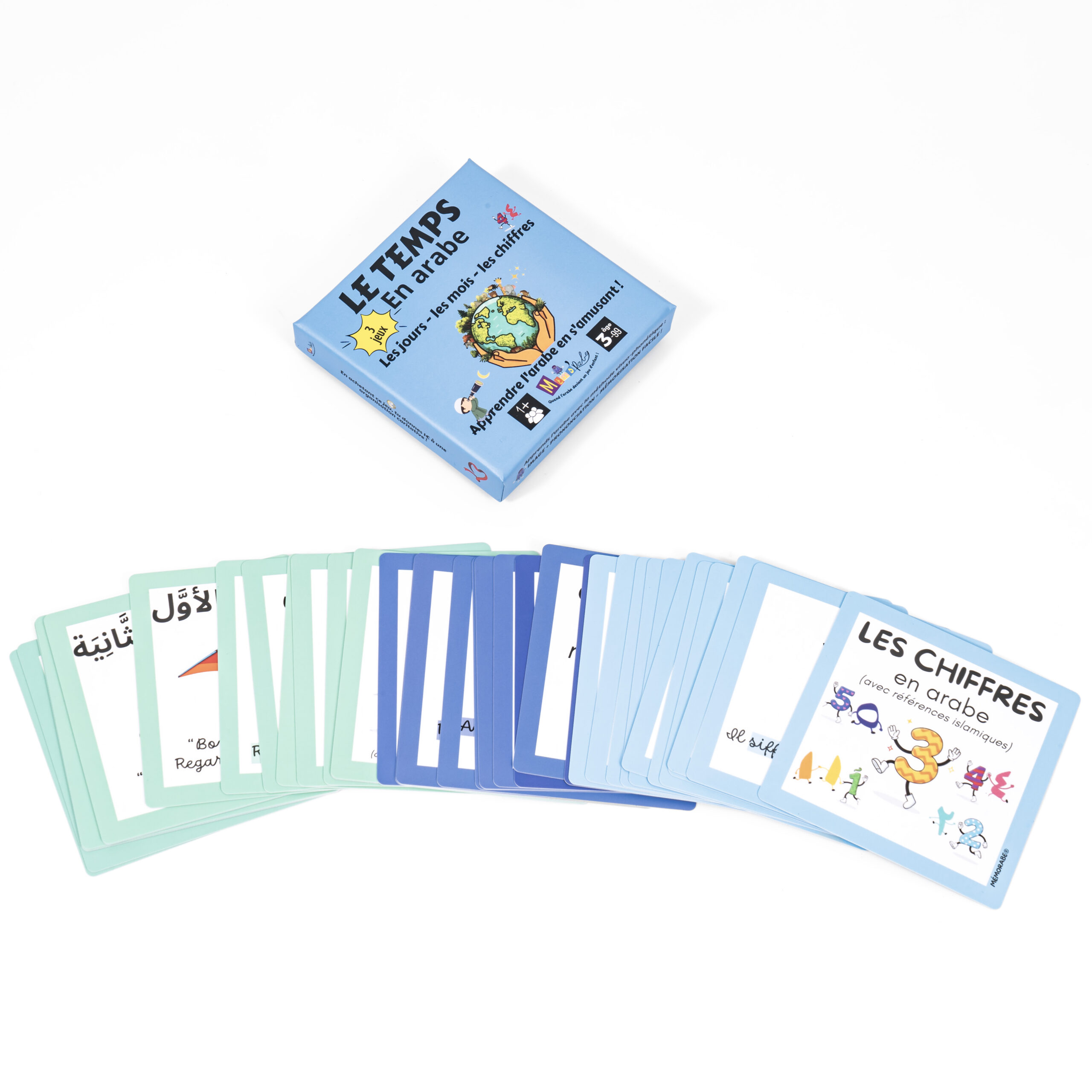 Jeux de cartes : Le temps en arabe (trio de jeux) – Image 11